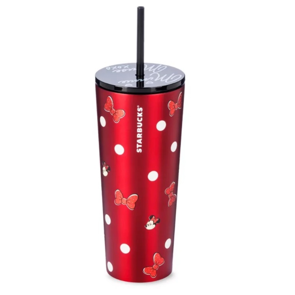 Minnie Mouse Stainless Steel Starbucks® Tumbler with Straw – Disneyland